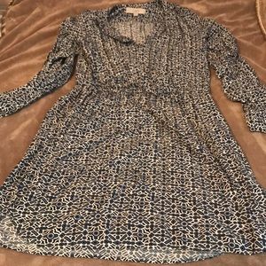 Loft size M 3/4 sleeve drawstring waist dress